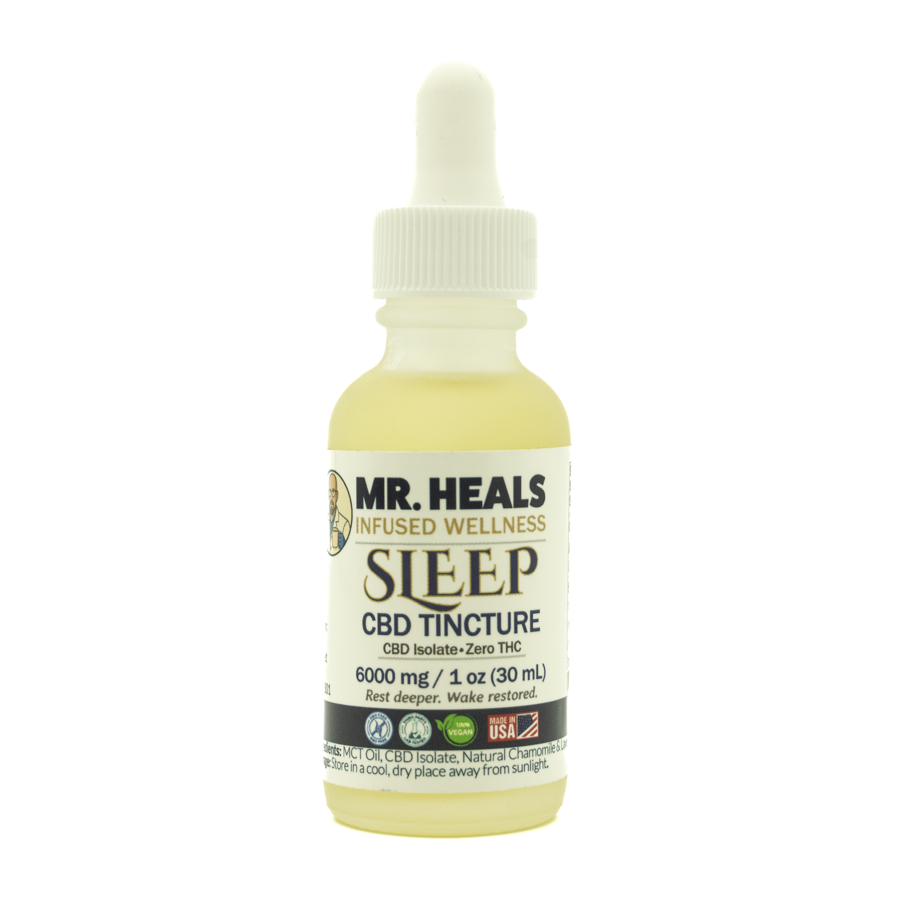 Mr. Heals Sleep Tincture – Zero THC – 6,000mg (1 oz)