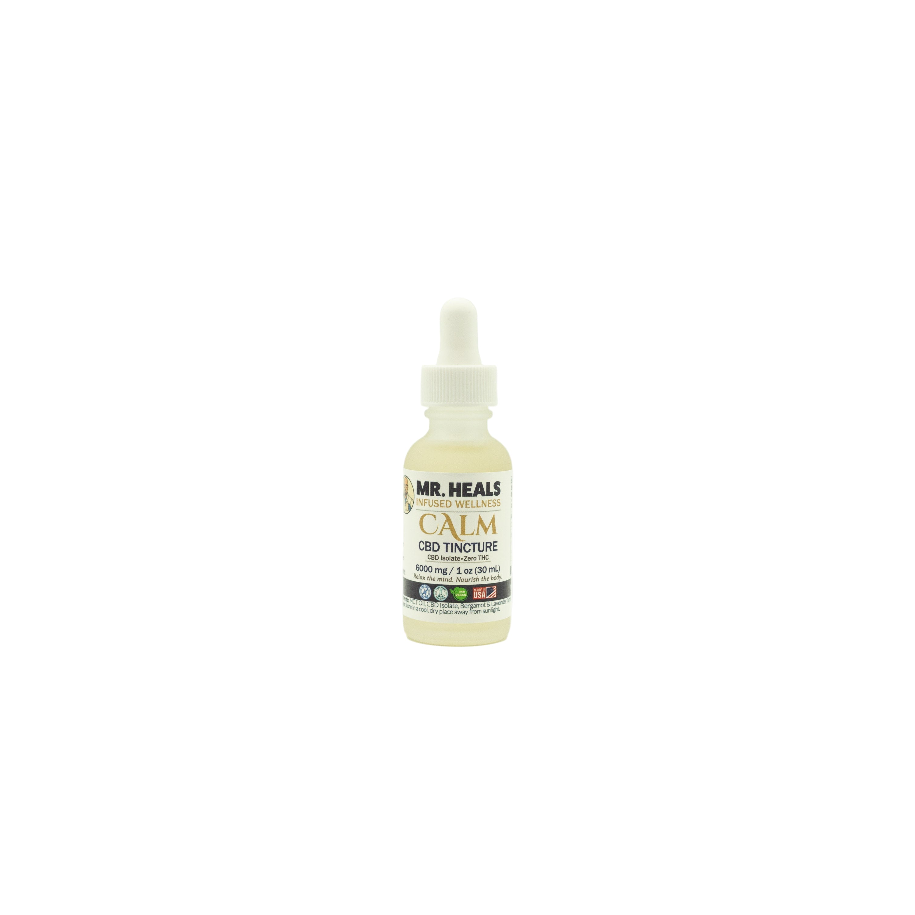 Mr. Heals Calm Tincture – Zero THC – 6000mg (1 oz)