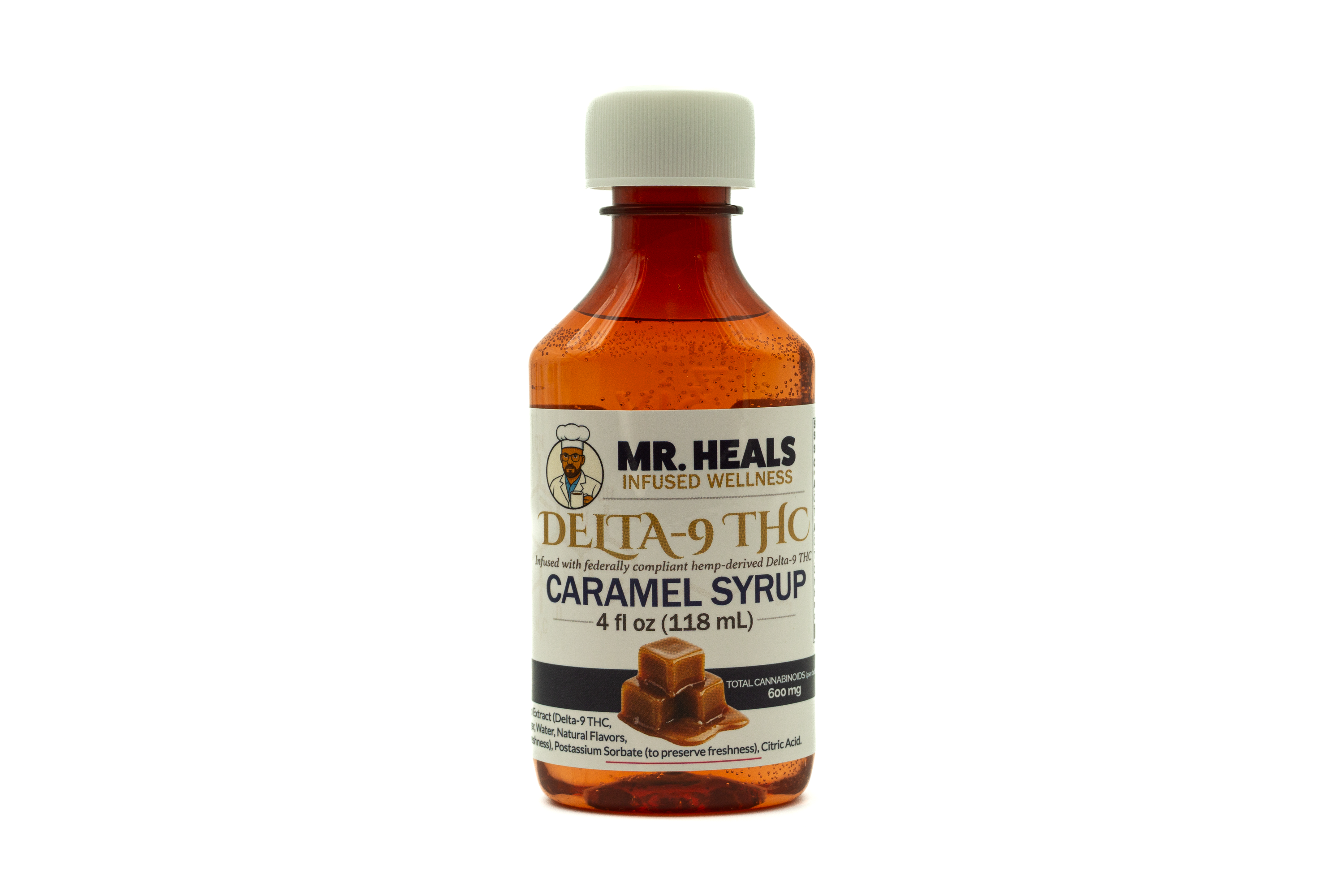 Mr. Heals Delta-9 THC Caramel Syrup – 600mg