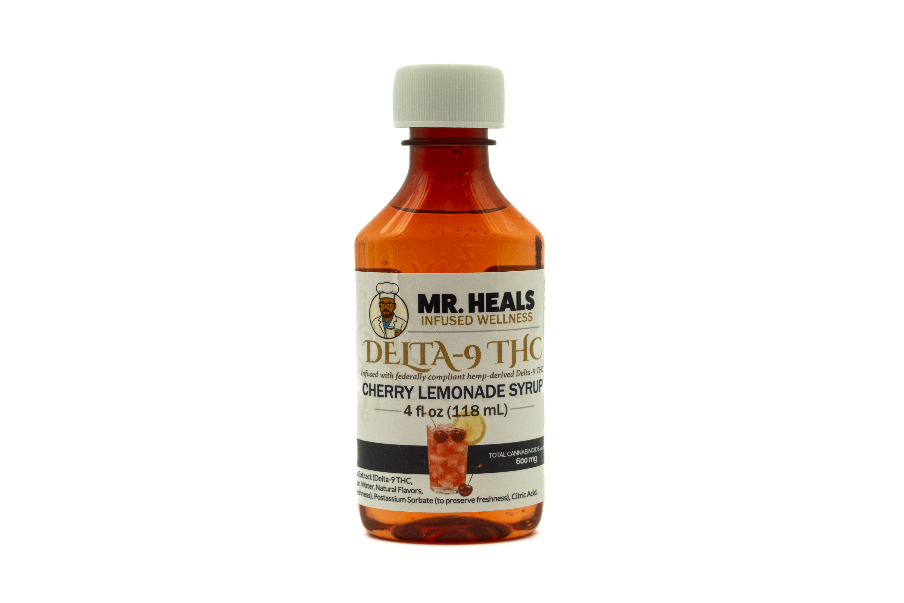 Mr. Heals Delta-9 THC Cherry Lemonade Syrup – 600mg