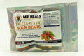 Packaged gummies with a label for Mr. Heals Delta-9 THC Sour Bears on a white background.
