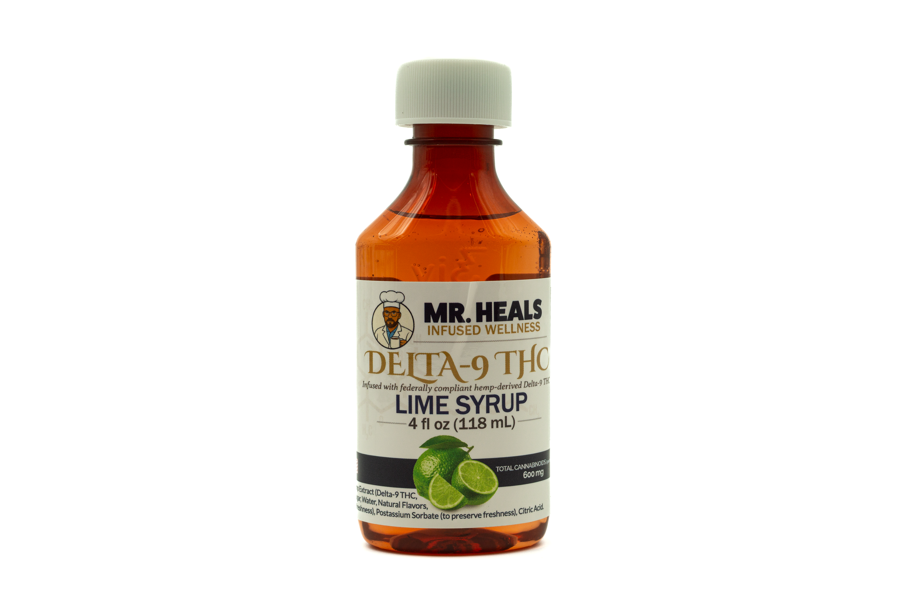Mr. Heals Delta-9 THC Lime Syrup – 600mg