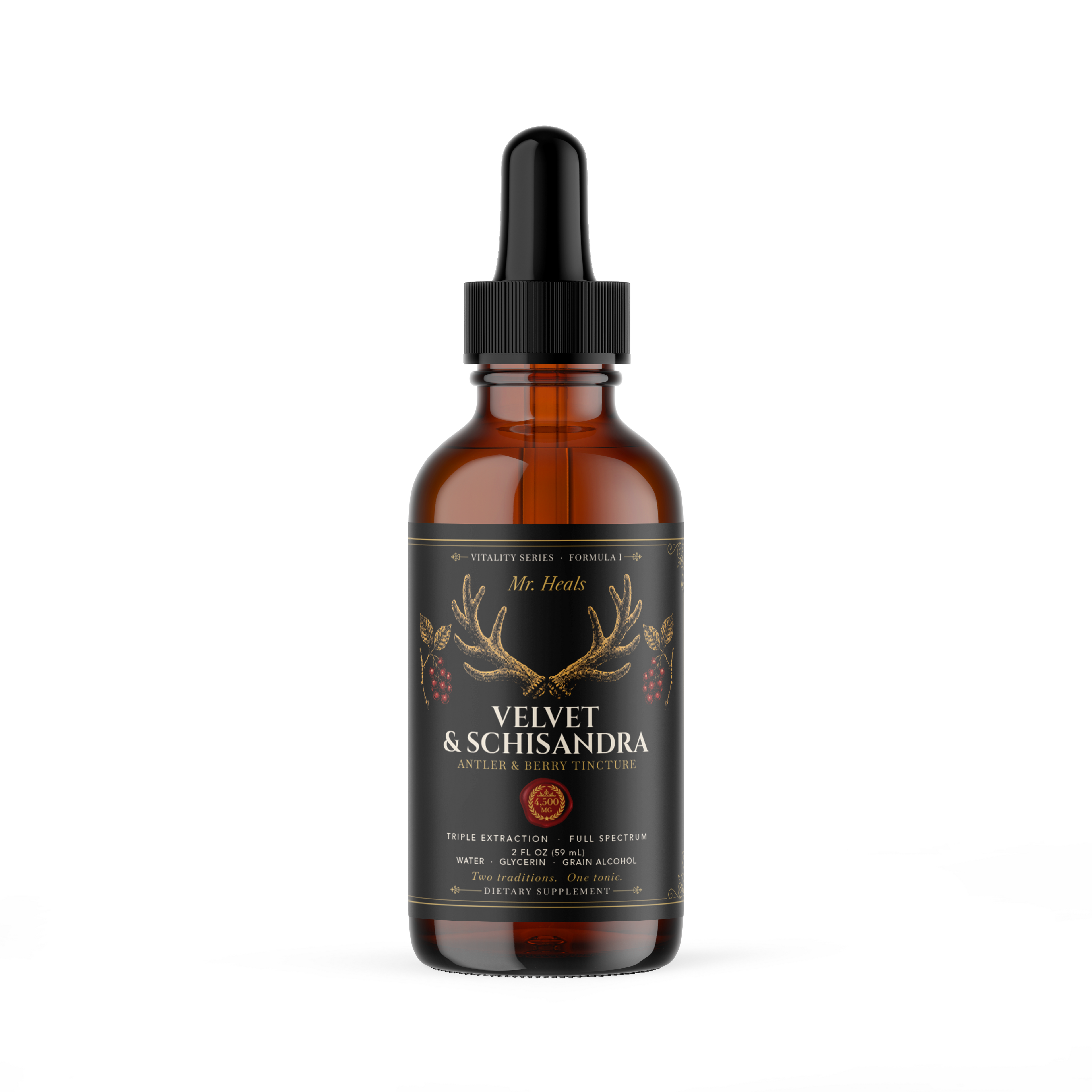 Velvet & Schisandra | Triple-Extraction Tincture | Mr. Heals