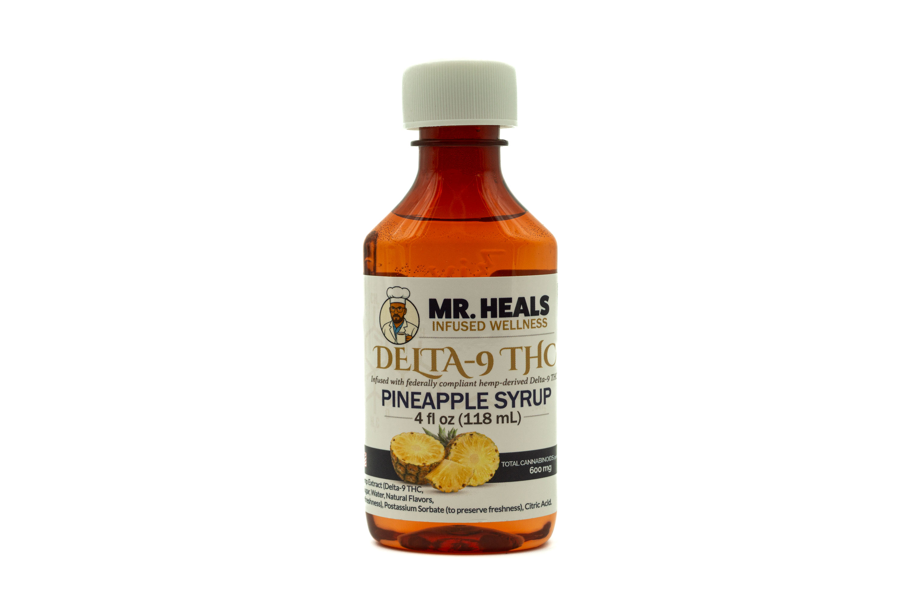 Mr. Heals Delta-9 THC Pineapple Syrup – 600mg