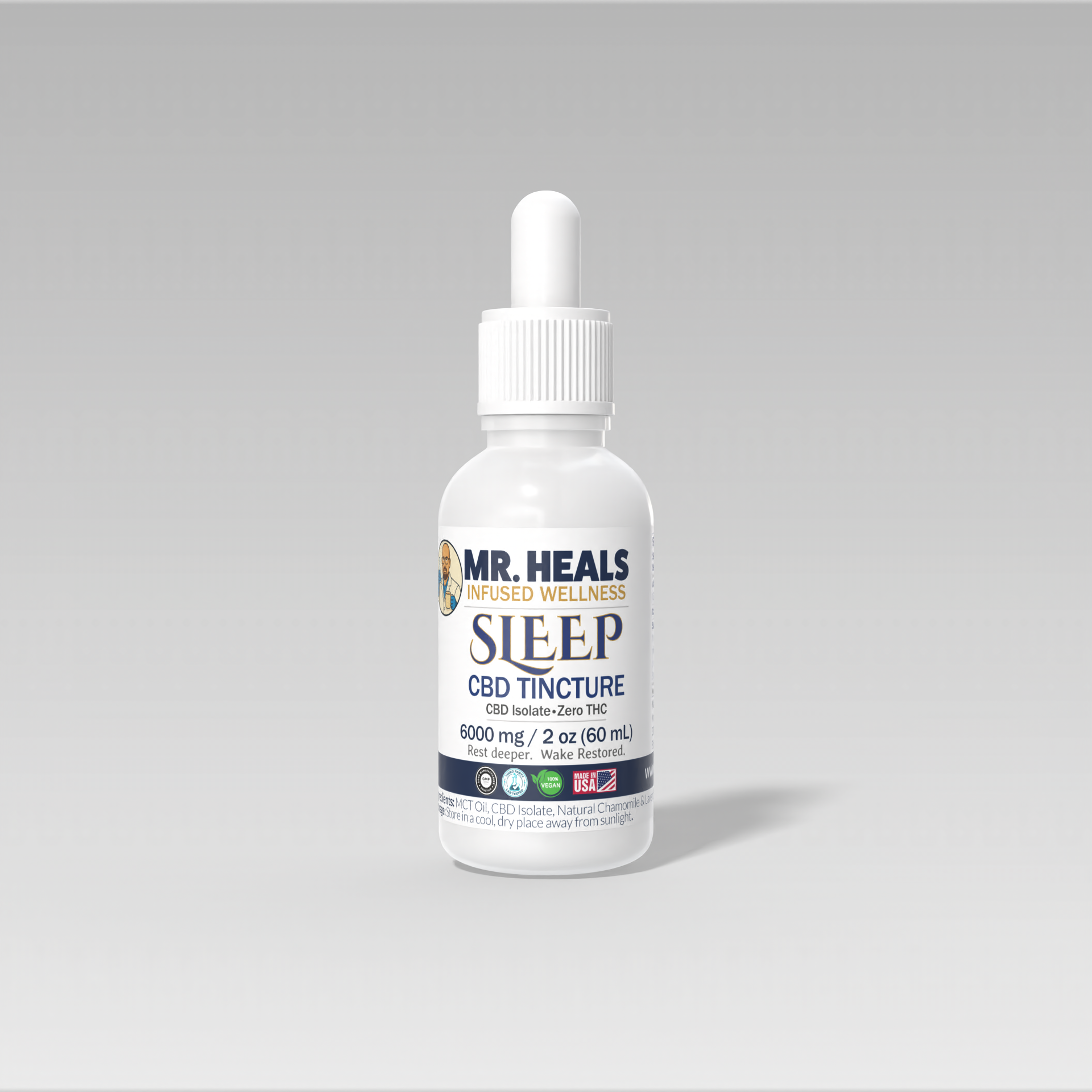 Mr. Heals Sleep Tincture – Zero THC – 6,000mg (1 oz)