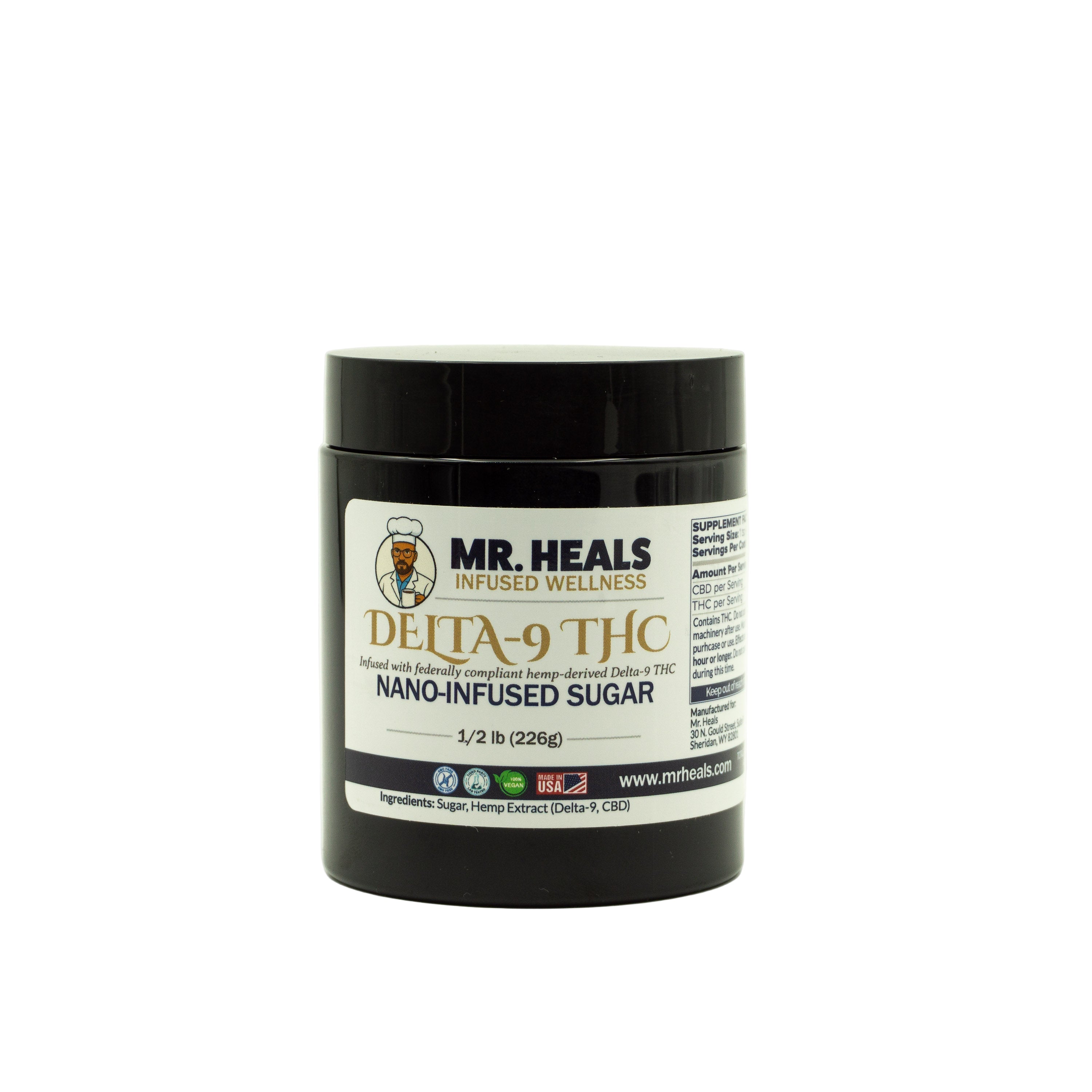 Delta-9 THC Infused Sugar – ½ lb