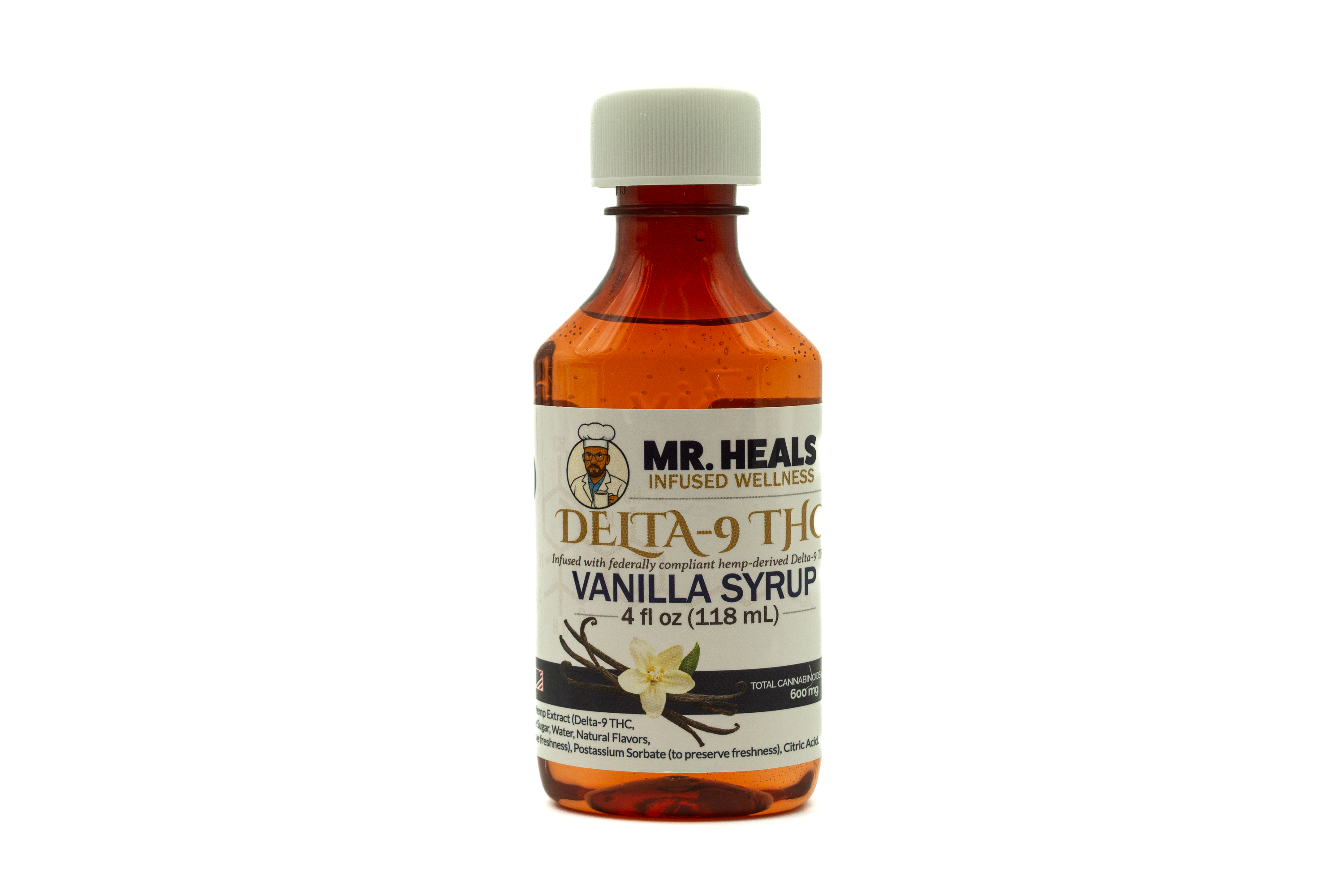 Mr. Heals Delta-9 THC Vanilla Syrup – 600mg