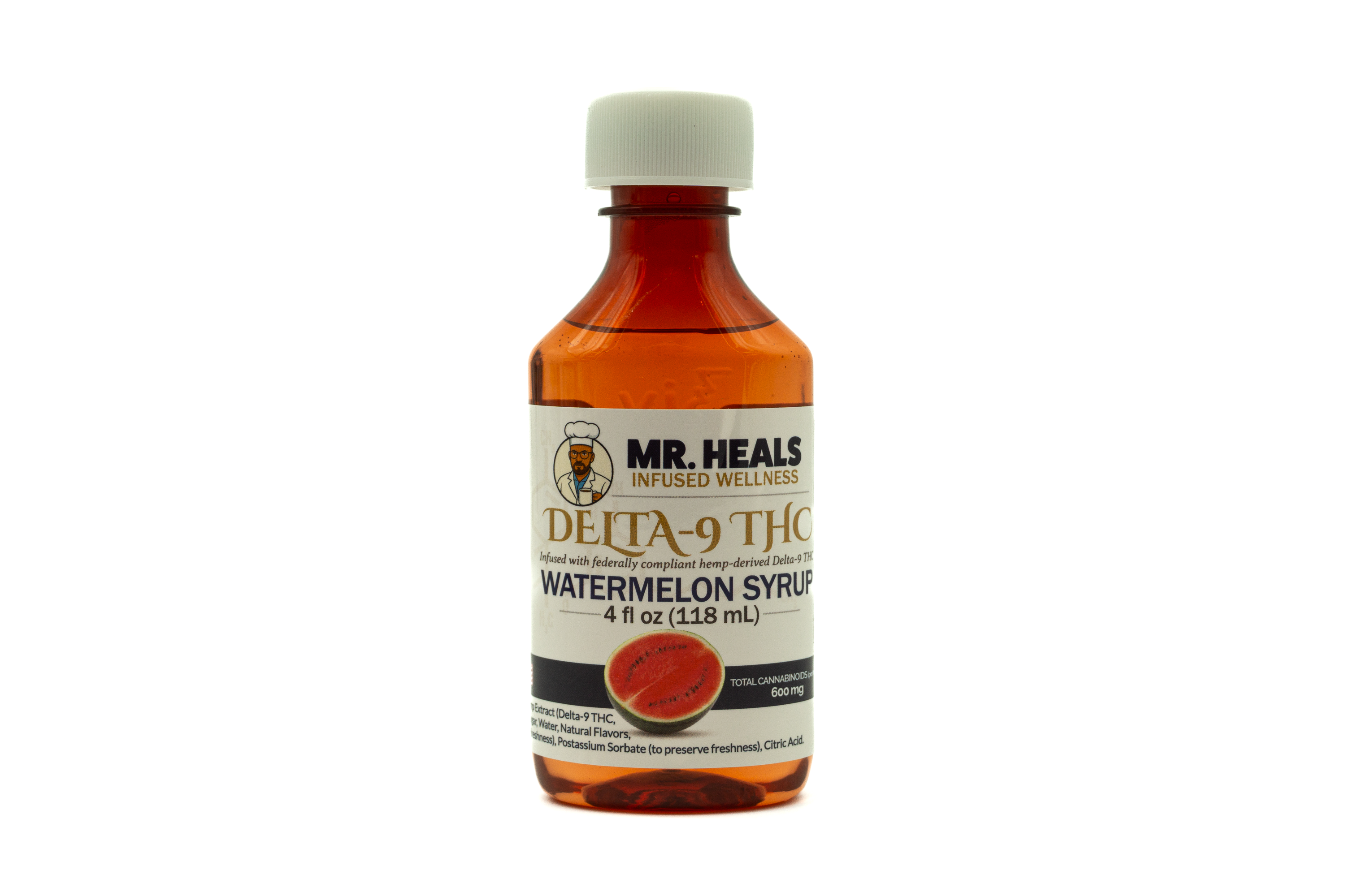 Mr. Heals Delta-9 THC Watermelon Syrup – 600mg