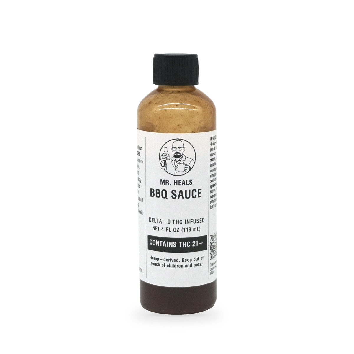 Mr. Heals Delta-9 THC BBQ Sauce, 4 fl oz bottle