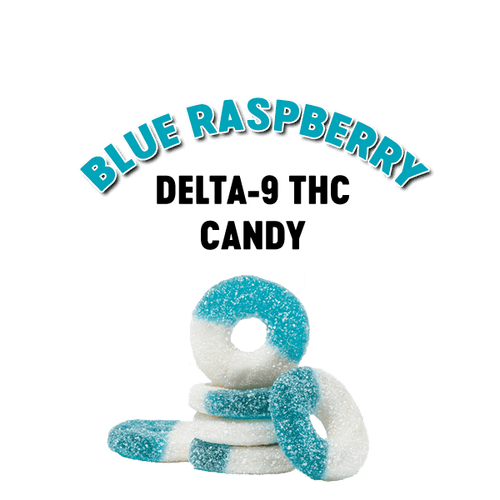 Delta-9 THC blue raspberry ring gummies