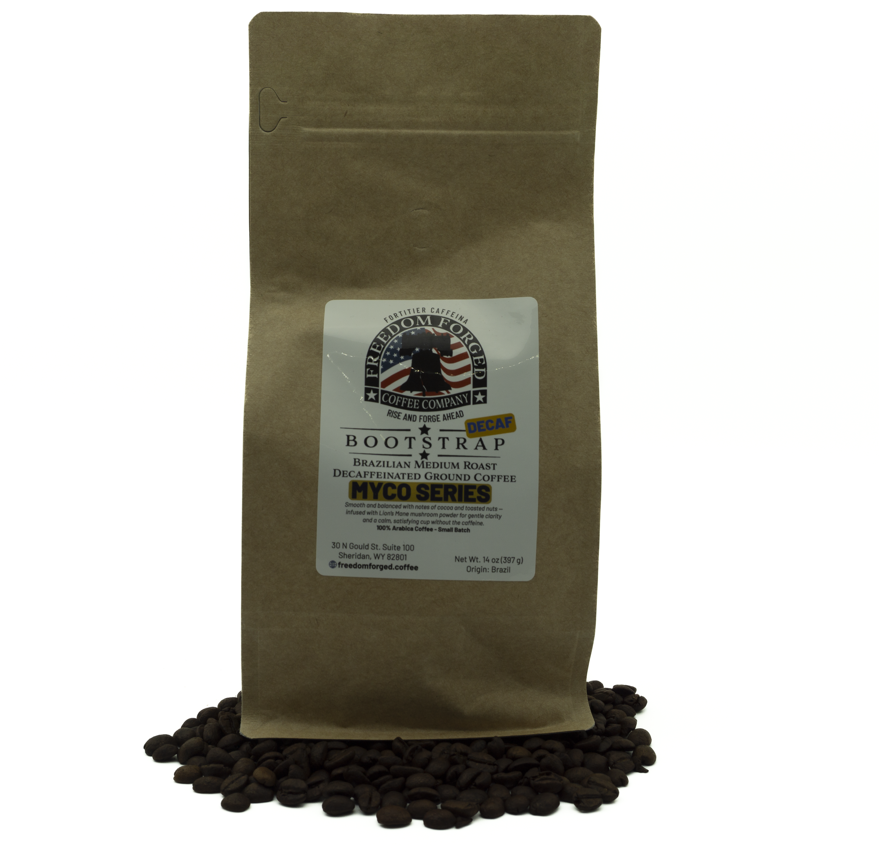 Bootstrap Decaf – Myco Series (Lion’s Mane) | Ground Mushroom Coffee