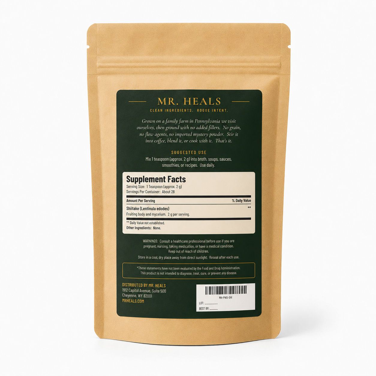 Farm-Grown Mushroom Powder | Whole Mushroom, No Fillers