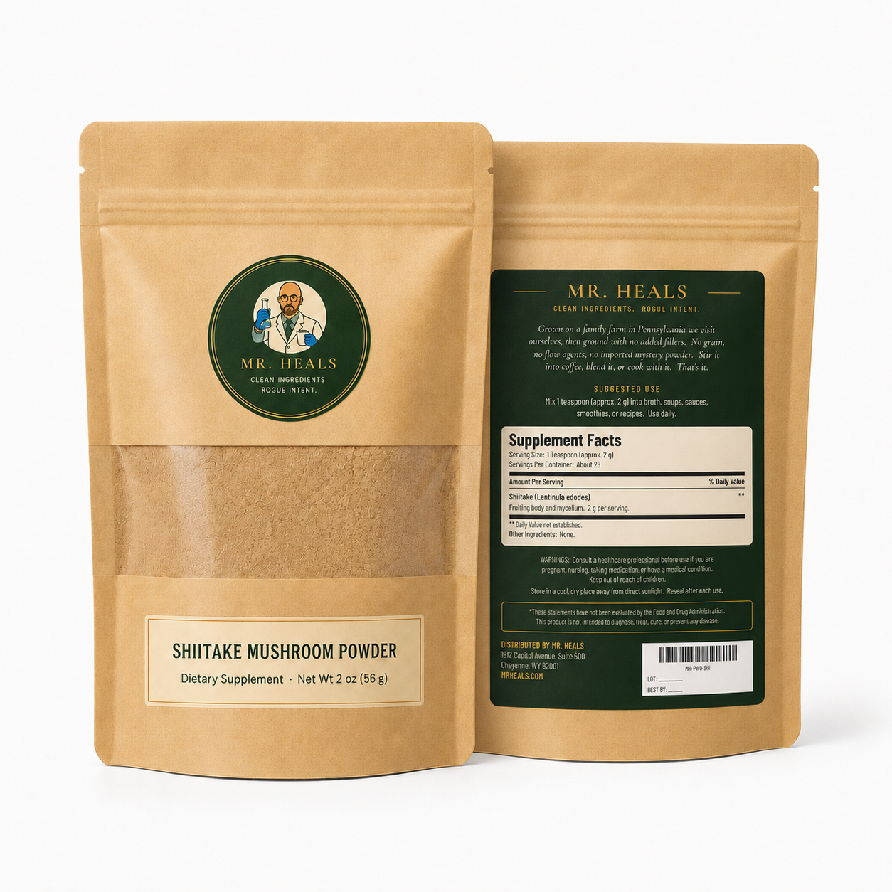 Farm-Grown Mushroom Powder | Whole Mushroom, No Fillers